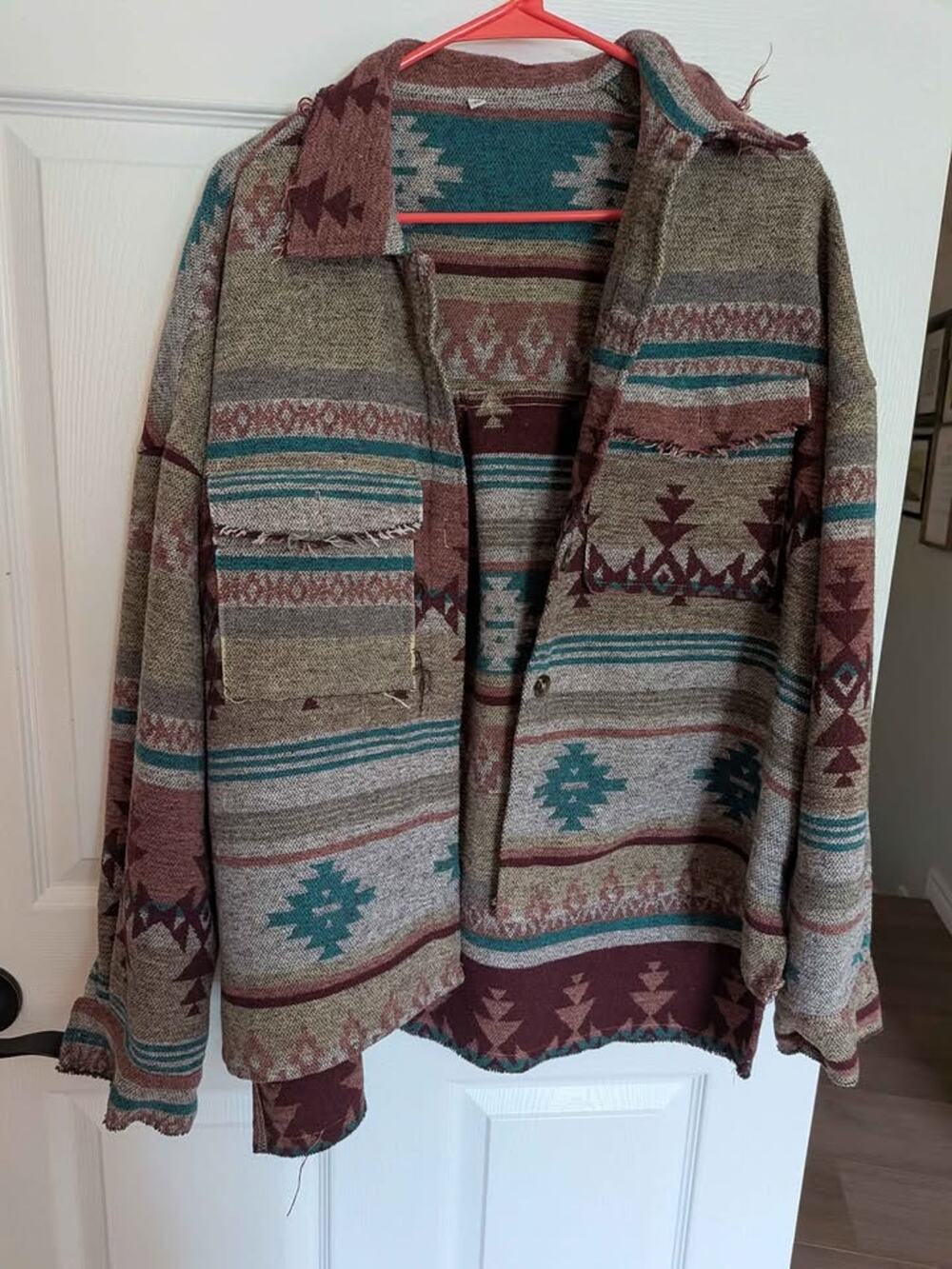 Plus Size La Meil Southwestern Print Jacket